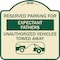 Signmission Reserved Parking for Expectant Fathers Unauthorized Vehicles Towed Away, A-DES-TG-1818-23107 A-DES-TG-1818-23107 - alternate 1